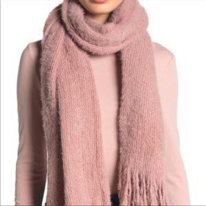 Free People Fuzzy Pink Scarf